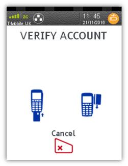 Account Verification Insert Card Press at the Idle Screen. Highlight Verify Account as described earlier and press. Insert/Swipe the customer s card. If the account is valid this screen is shown.