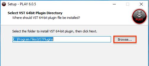 Where does the Play VST plug-in get installed on Windows? Summary: The default install location for the Play VST plug-in on Windows operating systems is: C:\Program Files\vstplugins.
