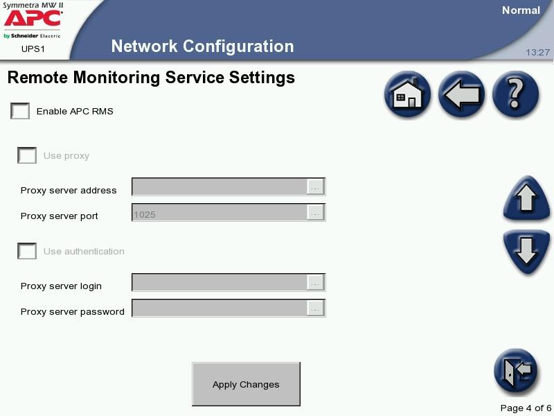 5. Configure the Remote Monitoring Service Settings screen.