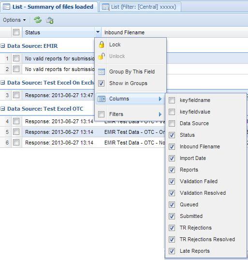 11 5.0 View and Search Reports The UnaVista interface provides users with functionality to view, search and filter reports. 5.1 Customise the data display You can customise how the reports appear in the right-hand pane for easier viewing.