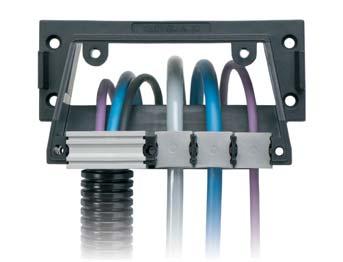For routing cables and conduits up to 34 mm diameter. KEL-FG B1 42332-1 1 62,2 KEL-FG B1 with V2A screws 42332.