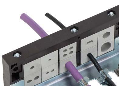 Secure hold Properly sized and used in conjunction with cable ties, provides strain relief in accordance with VDE. 4.