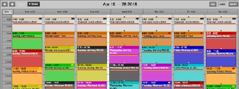13. Upon returning to the Calendar view, the Fill bar on the program block that you have just filled is now completely orange, indicating that the block is full of content.