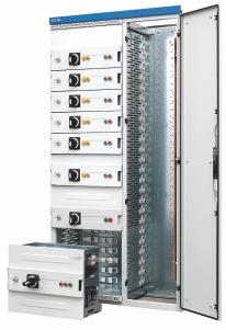 front panel separate doors to switchgear area and connection area transparent doors (glass doors) are possible empty plug-in module for the incorporation of RCD, FAZ.