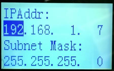 the Keyboard. Subnet Mask: 255.