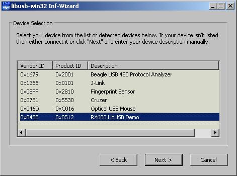 2 Make the LibUSB target known to Windows Overview Create an.inf-file so that windows can access the USB peripheral (target board).