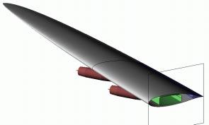 constraints Oblique Flying Wing supersonic transport: Addition of cargo vessel, flap