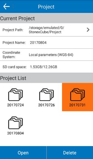 If you want to change the project file, please press and hold the project in the project list shown as Figure 2.1-3.