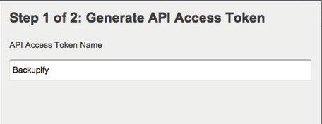 3. From Manage API Access Tokens, click the Generate new
