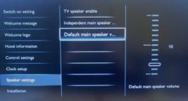[Off]: The volume +/- on the Guest remote control will affect both the TV Main speaker and the headphone volume.