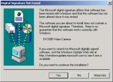 Follow the on-screen instructions to finish the installation. Notice for Windows 2000 users: During the installation process, the following warning message may appear twice or more.