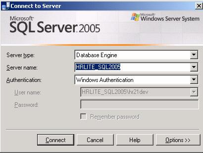 4. Database Setup in SQL Server 2005 Prerequisite: For HR-Lite Professional Edition, Microsoft SQL Server must be installed before installing HR-Lite.