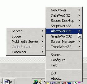 To register the Server as a Windows service: 1. Run the GenTray utility from the Windows Start menu by selecting Programs > ICONICS GENESIS-32 > Tools > GenTray. 2.