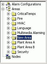 figure below. Setting the Properties for the New Area 3. In the Name field, type a name for the new area.
