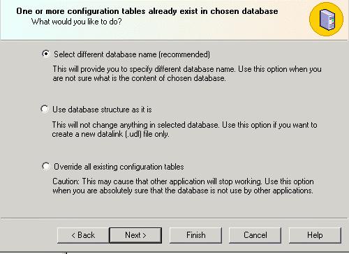 Adding the Configuration to an Existing SQL Server Database 6.