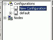 The new configuration appears under the Configurations tree control, as shown in the figure below.