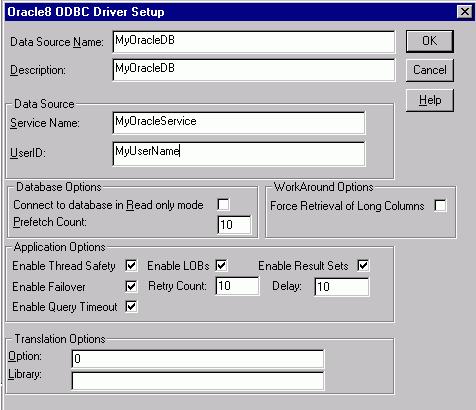Table Management Configuring an Oracle ODBC Database Connection Alarm data are logged to one master active table.