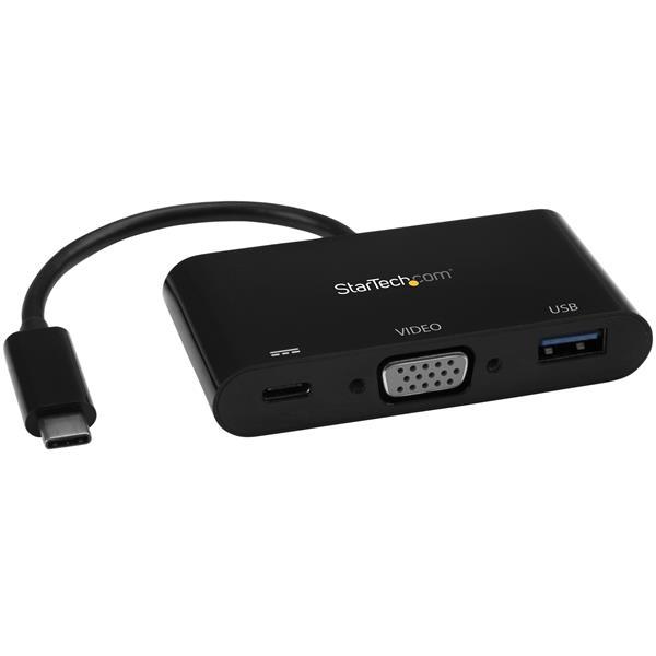 USB-C to VGA Multifunction Adapter with Power Delivery and USB-A Port Product ID: CDP2VGAUACP This universal multifunction adapter lets you expand the connectivity of your laptop or MacBook through