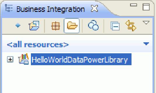4. Click Finish. The library appears in the Business Integration view. Create business objects A business object is a container for application data, such as a customer or an invoice.