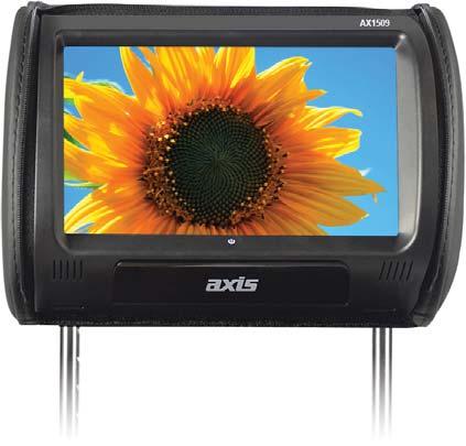 AX1509 9 INCH LCD TWIN HEADREST ENTERTAINMENT PACKAGE with BUILT-IN DVD-CD PLAYER