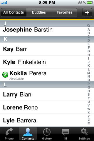 Search for the contact and tap it. Tap Edit. The person appears both in your Contacts and Buddies lists.