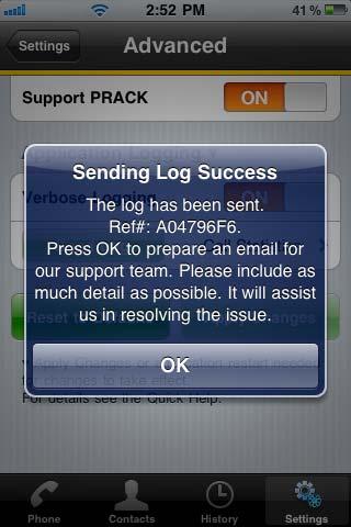 A prompt appears. The e-mail opens in the e-mail service that you have configured on your iphone.