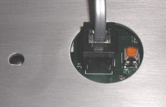 Plug the modular cable into the RJ11 jack. Note the length of the cable.