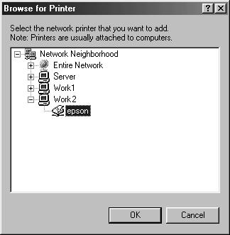 Note: You can also type \\(the name of the computer that is locally connected to the shared printer)\(the shared printer s name) in the Network path or queue name. 5.