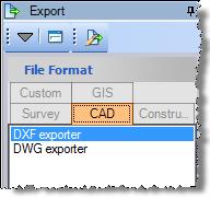 In the Export pane, select the CAD tab. 3. On the CAD tab, select DWG exporter in the list at the top of the tab. 4. In the Data section, click the Options button and select Select All. 5.
