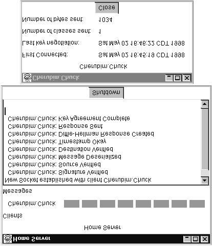 Figure 5 Screen Shot of the Home Server GUI Digital Signatures default is SHA-1/RSA, though other algorithms like DSA or El Gamal could be used.