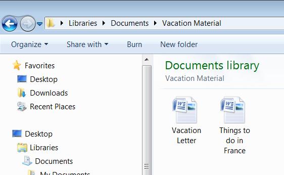 3. Drag the file into the folder. Release the mouse button to drop it into the folder. 4. Do this for any other files we wish to place in the folder. 5.