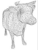 A cow modeled as a mesh
