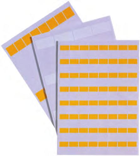 LCK Labels Wrapping Labels for Laser Printers Print-Your-Own LCK wrapping labels are for use with page 607 MS Marker Pens: page 608 Polyester foil Color: Yellow or white Temperature Range: