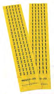 Character Markers Complete with Accessories Type PTE/PTES cut-to-size holders Type PTEF/CAB