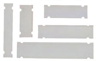 MINI/MAXI Type PTEF/CAB Holders Halogen-Free Pre-cut Character Holders MINI/MAXI Plastic PTEF/CAB are pre-cut character holders, available in various lengths and Character Strips: page 602