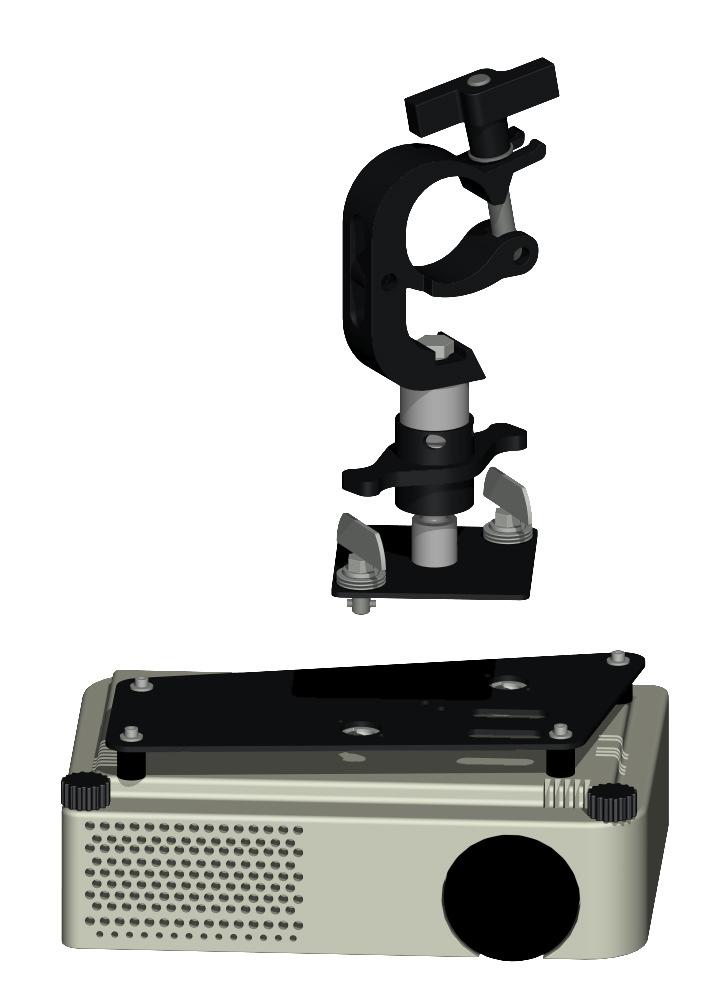 Rental mounts for projectors 9 Hanging your projectors in rental situations is quick and easy when using the rental mounts.