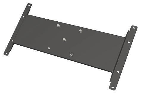 This bracket remains fixed onto the screen and can be used for a set-up in landscape as well as in portrait.