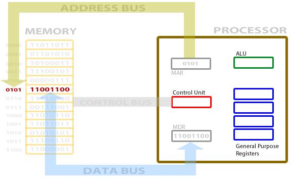 Buses Moving Data Between Processor and Memory Data and instructions have to be transferred backwards and forwards between memory and the processor and this is done by buses.
