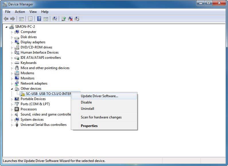 browsing to the Device Manager via the Control Panel or by using the search tool and running devmgmt.msc.