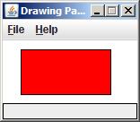 Outlined shapes To draw a shape filled in one color and outlined in another, first fill it in the fill color and then draw the same shape with its outline color. import java.awt.