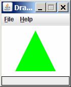 Drawing polygons Polygon objects represent arbitrary shapes. Add points to a Polygon using its addpoint(x, y) method.