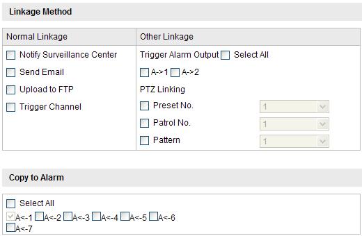 78 Figure 6-47 Linkage Method 6.6.5 Configuring Alarm Output 1. Enter the Alarm Output Settings interface: Configuration>Advanced Configuration> Events > Alarm Output 2.