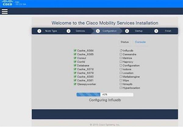 Installing Cisco CMX Using Web Interface Installing Cisco MSE in a VMware Virtual Machine The installation is initiated and services are started.