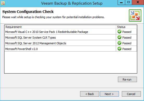 CloudBond 365 5. The setup checks your system for potential installation problems.