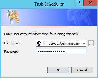 In the 'Password' field, enter the new administrator password, and then click OK: 11.