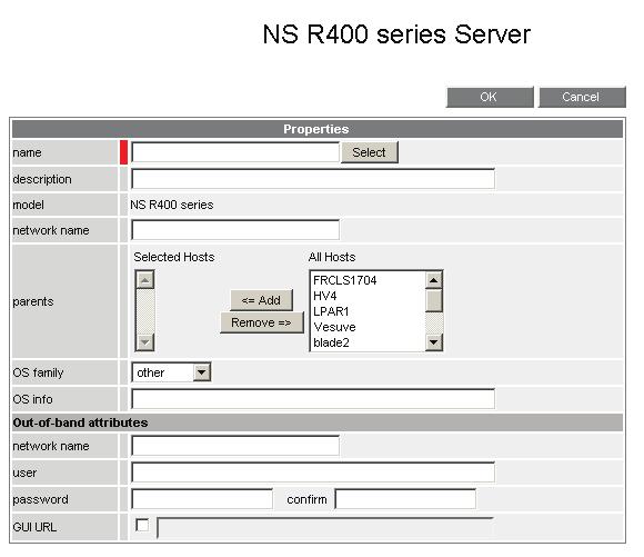 NS R400 Edition The following forms are used to define a NS R400.