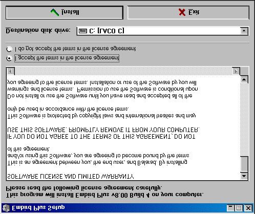 6 - The dialog box with "License Agreement" will appear on screen. (Picture No. 6).