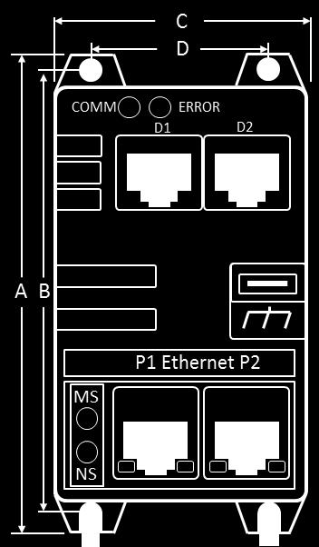 General The Ethernet IP interface is intended for mounting inside a control cabinet adjacent to the drive.
