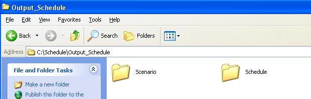Store the Scenario and Schedule folders in the SD card.