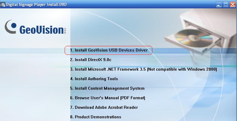 To use the dongle, it is required to install the USB Drivers from the software CD.